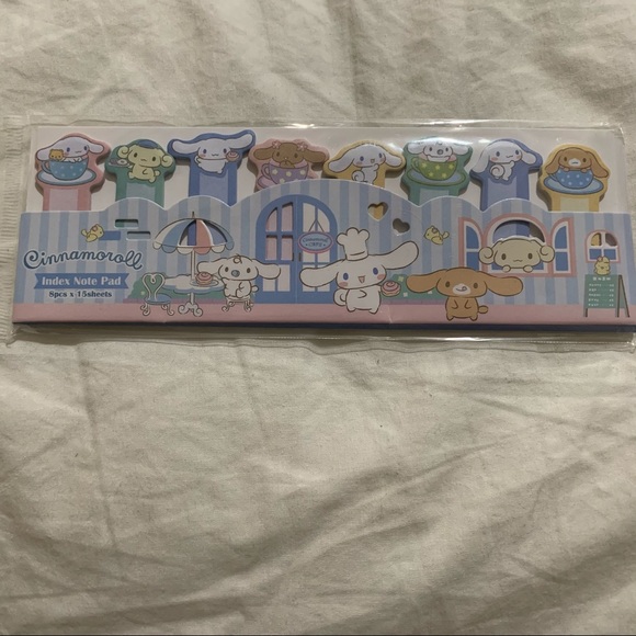 Sanrio | Office | Cinnamoroll Bookmark Sticky Note Flag Tabs Set Of 8 ...